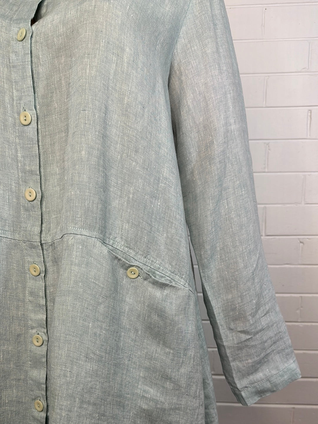 FLAX | New York | jacket | size 14 | single breasted | 100% linen