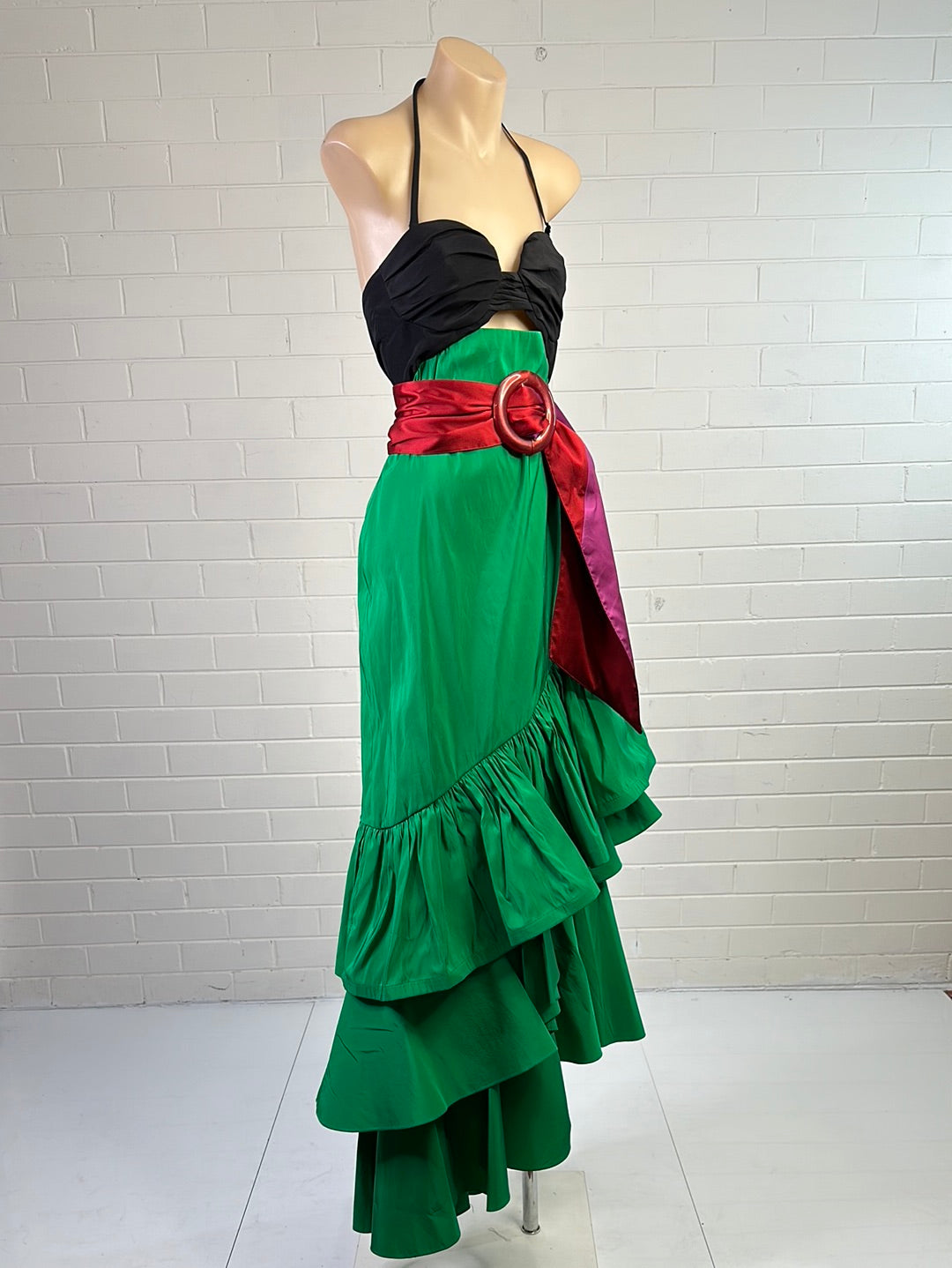 Johanna Ortiz | Colombia | gown | size 6 | maxi length | 100% silk | made in Colombia