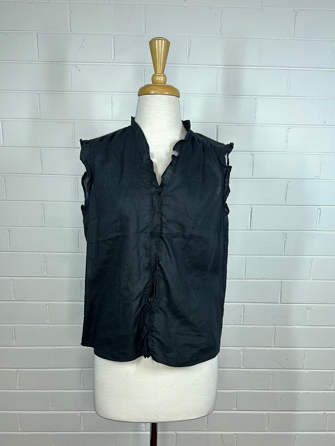 MARCS | shirt | size 10 | sleeveless | 100% linen