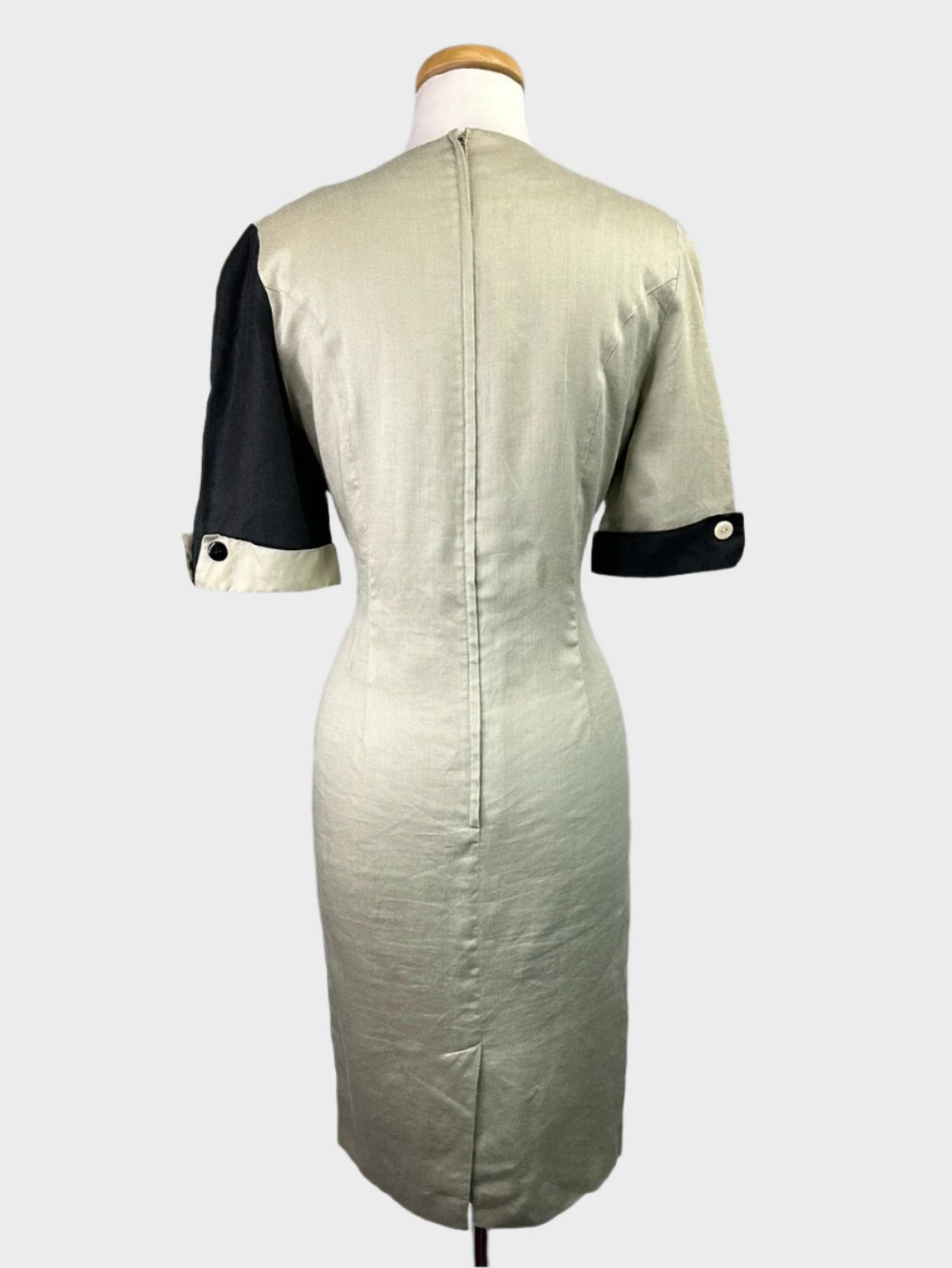 pierre cardin | Paris | vintage 80's | dress | size 12 | midi length | 100% ramie