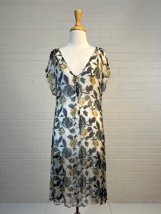 Lee Mathews | dress | size 10 | midi length | 100% silk