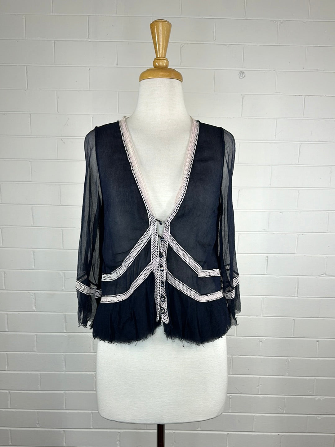 sass & bide | shirt | size 8 | long sleeve | 100% silk