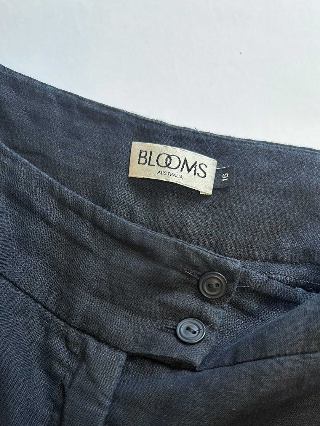 Blooms | pants | size 16 | wide leg | 100% linen | made in Australia