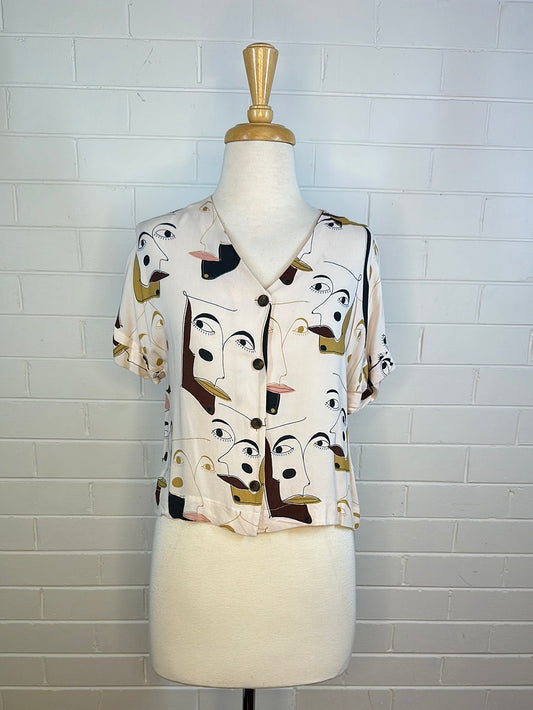 Odette | Italy | shirt | size 10 | short sleeve | made in Italy