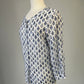 Anna Thomas | shirt | size 12 | three quarter sleeve | ramie cotton blend