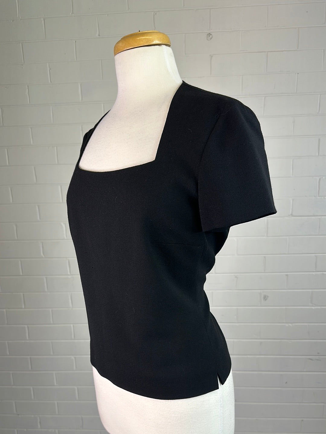 Carla Zampatti | vintage 90's | top | size 12 | cap sleeve | 100% wool | made in Australia