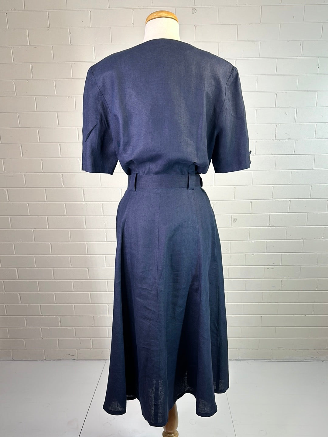 Blooms | Vintage 80's | dress | size 14 | maxi length | 100% linen