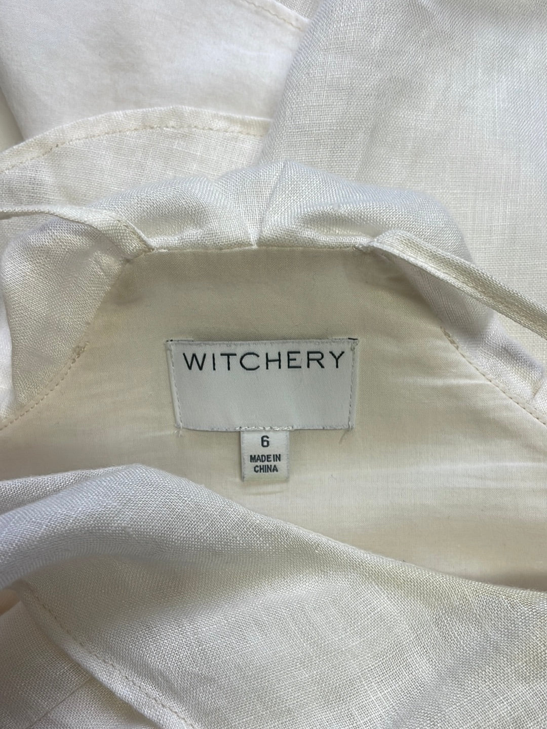 Witchery | top | size 6 | sleeveless | 100% linen