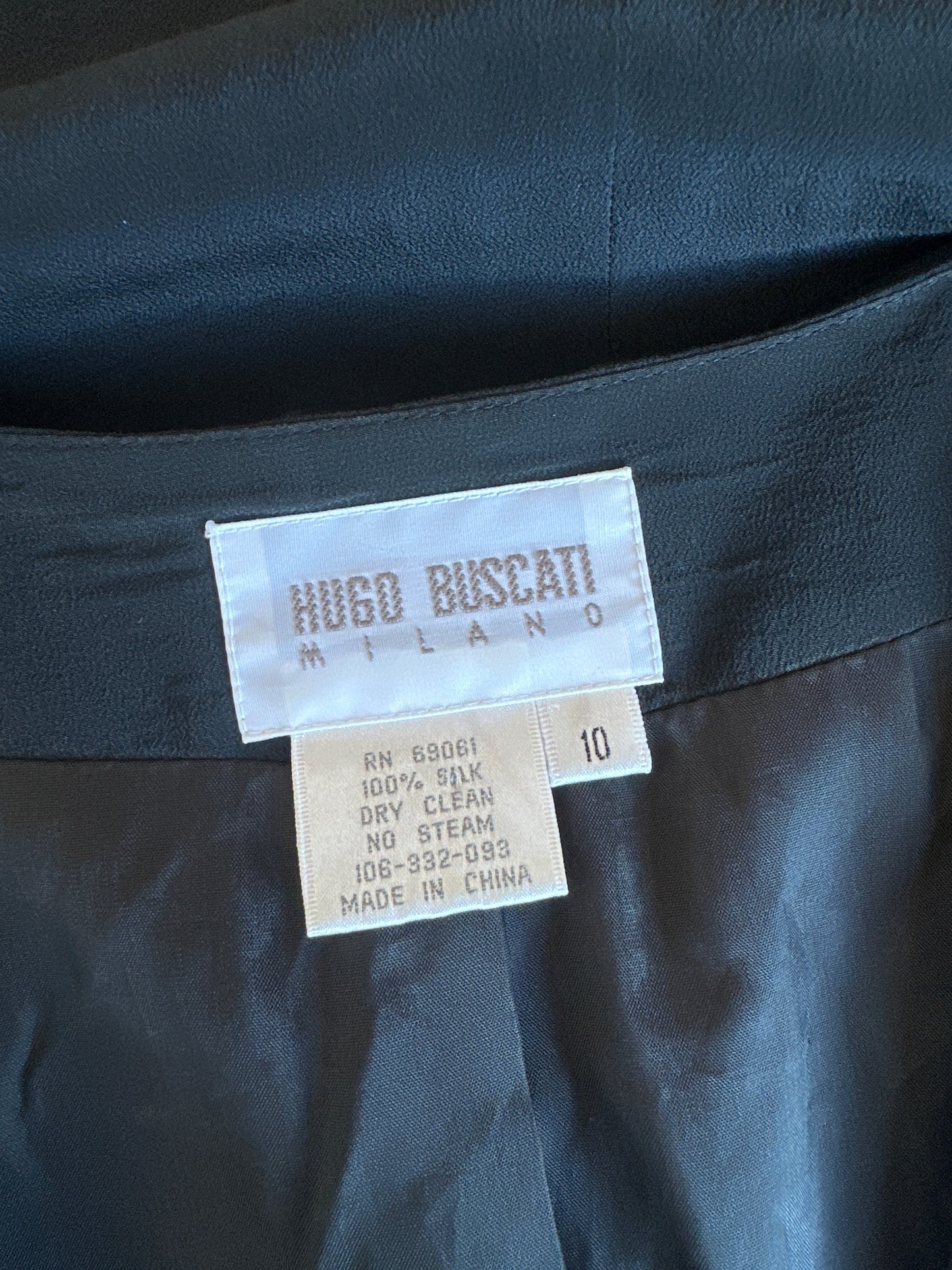 Hugo Buscati | Milan | vintage 90's | jacket | size 10 | single breasted | 100% silk