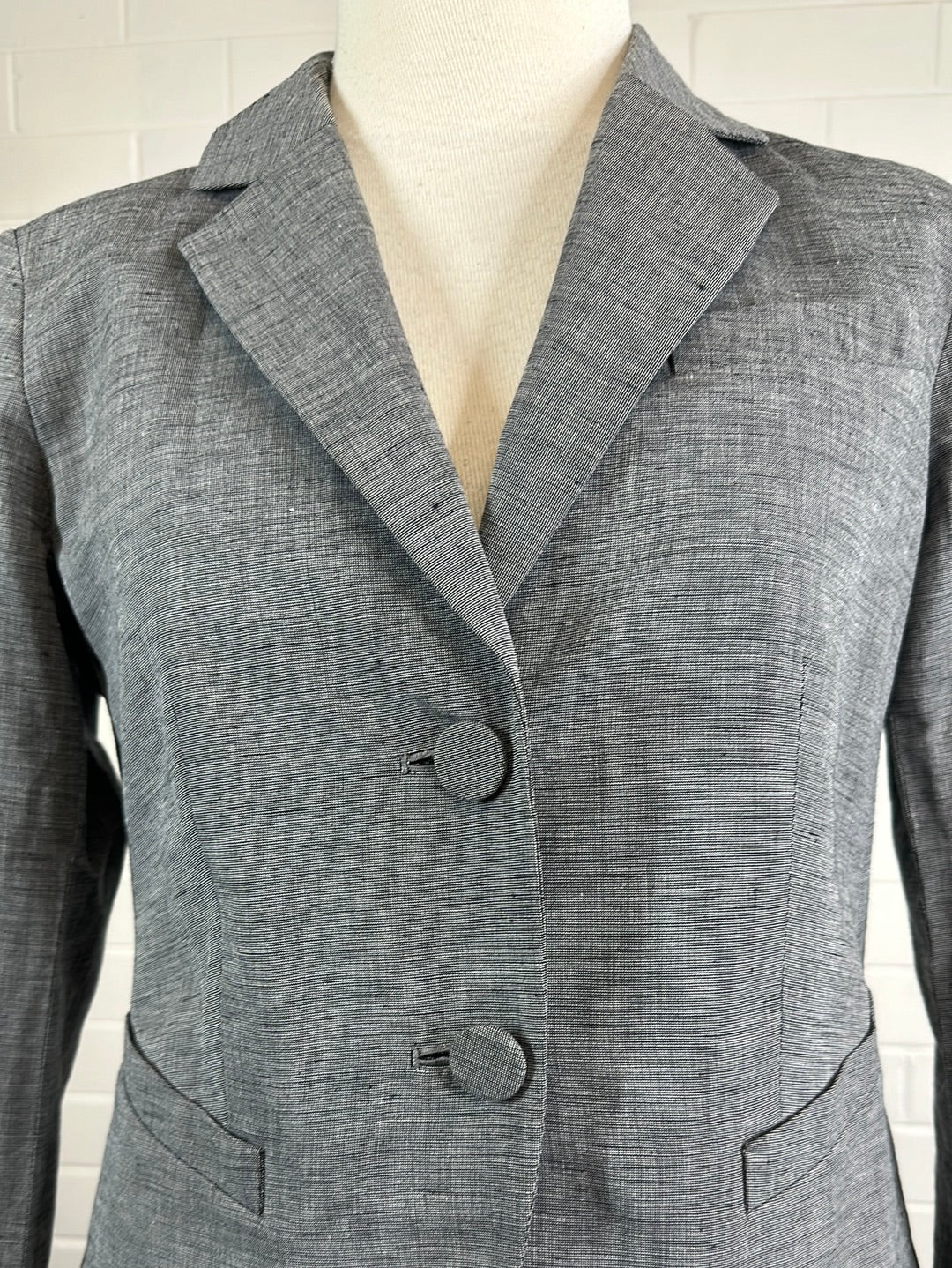 Agnes B | Paris | jacket | size 8 | single breasted | linen cotton blend