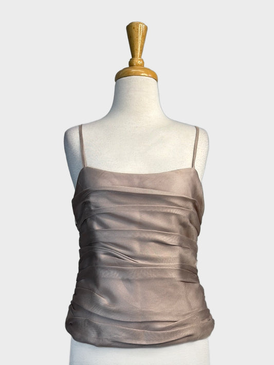 Armani - Collezioni | Italy | top | size 10 | sleeveless | 100% silk | new with tags