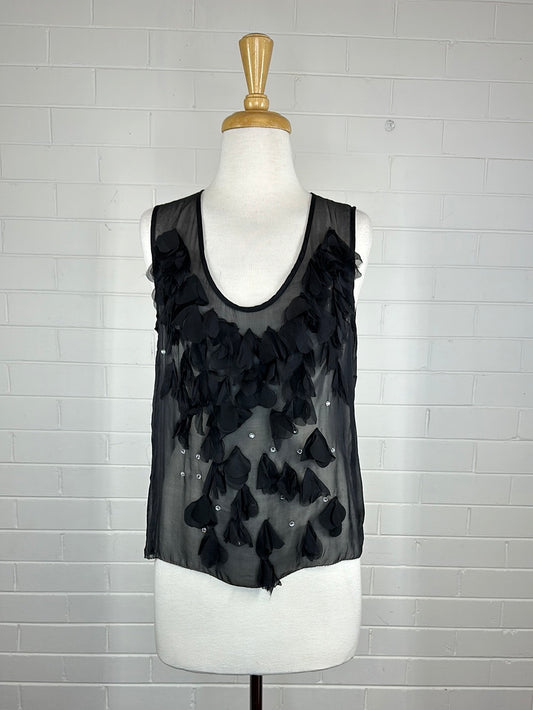 Alannah Hill | top | size 10 | sleeveless | 100% silk