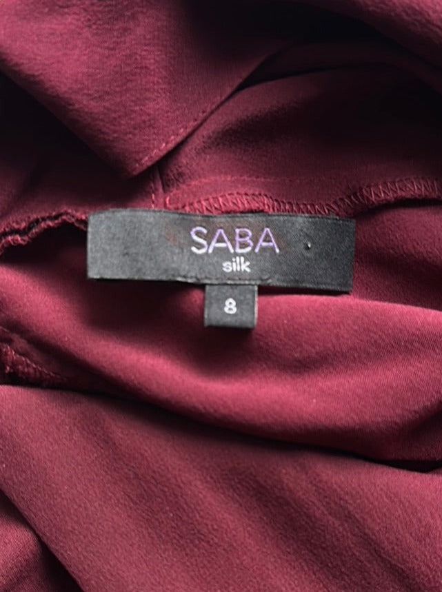 SABA | top | size 8 | cap sleeve | 100% silk