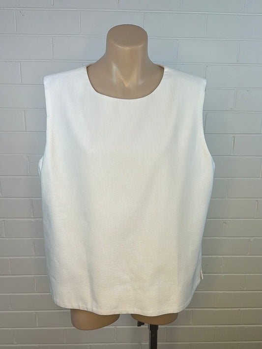 COS | top | size 14 | sleeveless | cotton silk blend