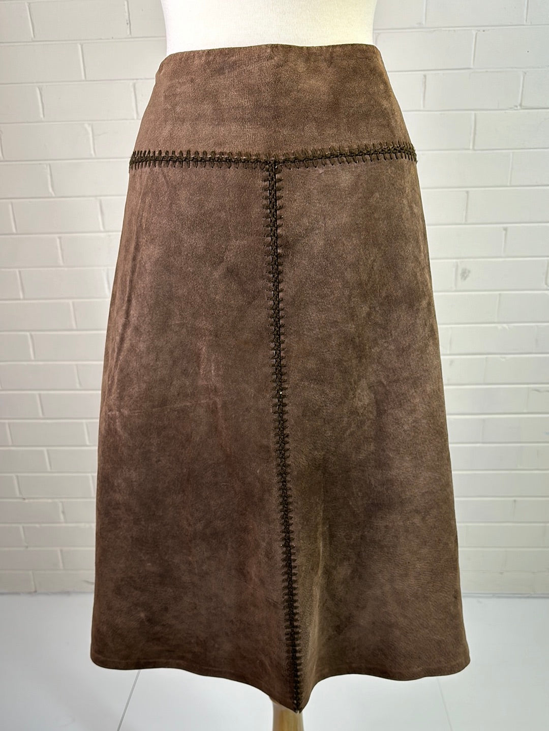 David Lawrence | skirt | size 10 | knee length | leather