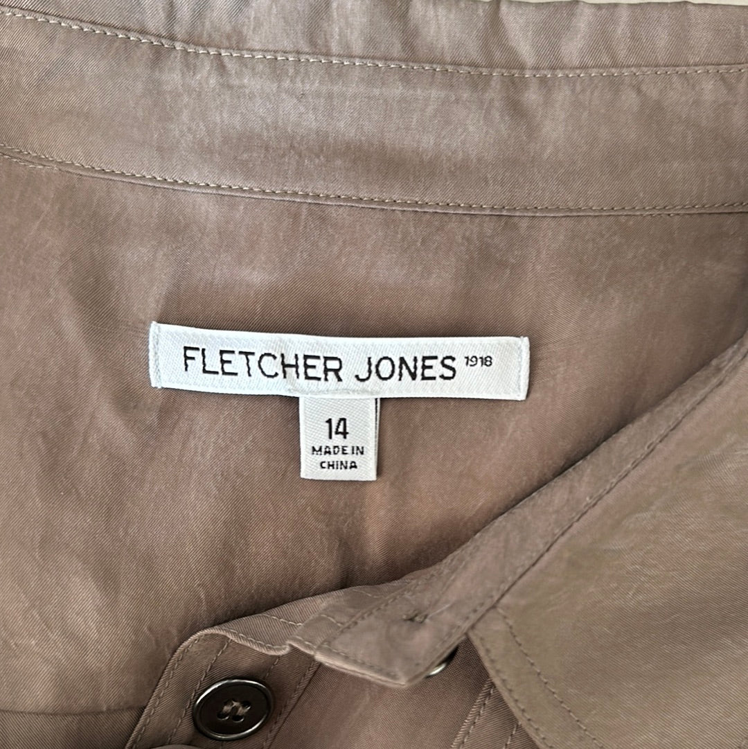 Fletcher Jones | dress | size 14 | midi length | 100% cupro