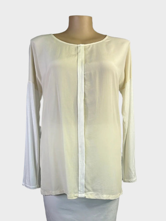 Trenery | top | size 14 | long sleeve | 100% silk