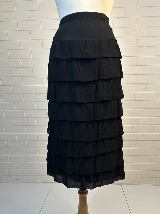 Lee Mathews | skirt | size 10 | knee length | 100% silk | made in Australia