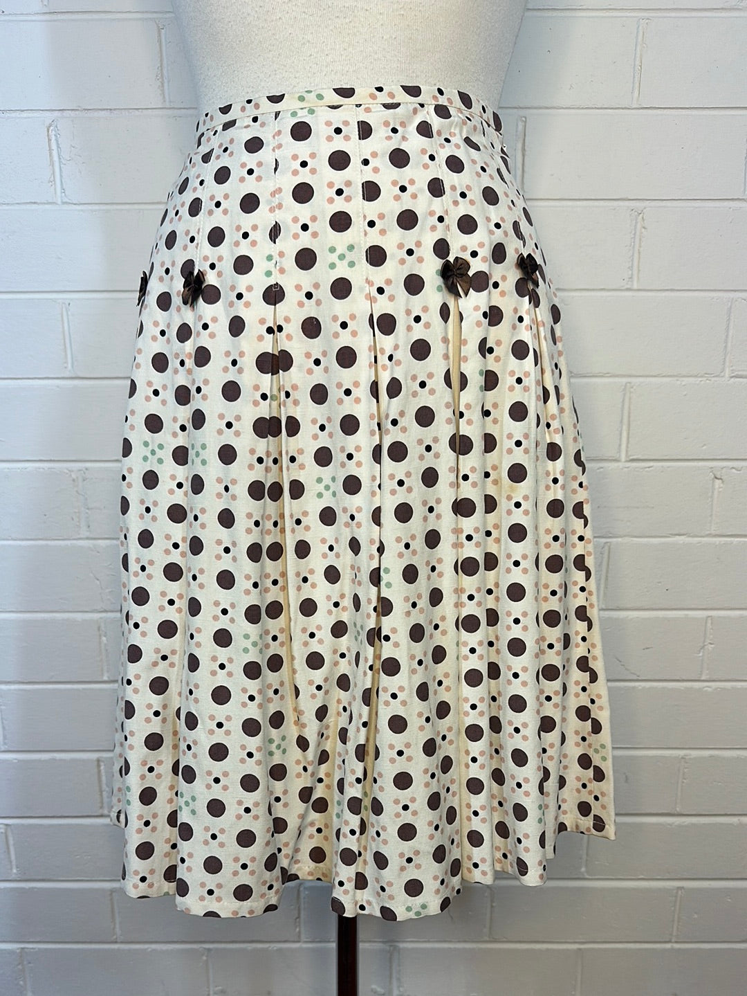 Alannah Hill | skirt | size 8 | knee length | silk linen blend | made in Australia 🇦🇺