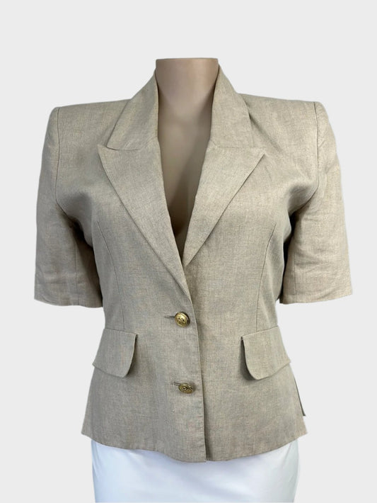 Silva Guanta | vintage 90's | jacket | size 12 | single breasted | 100% linen