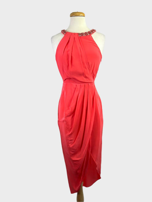 Forever New | dress | size 10 | maxi length | 100% silk