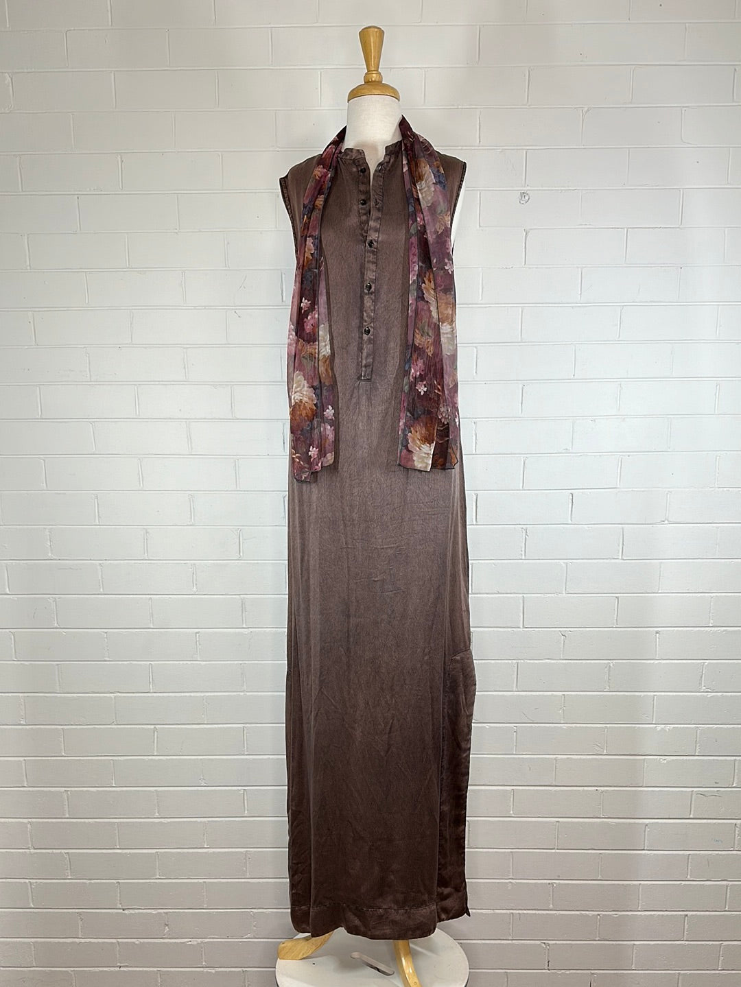 bassike | dress | size 14 | maxi length | 100% silk