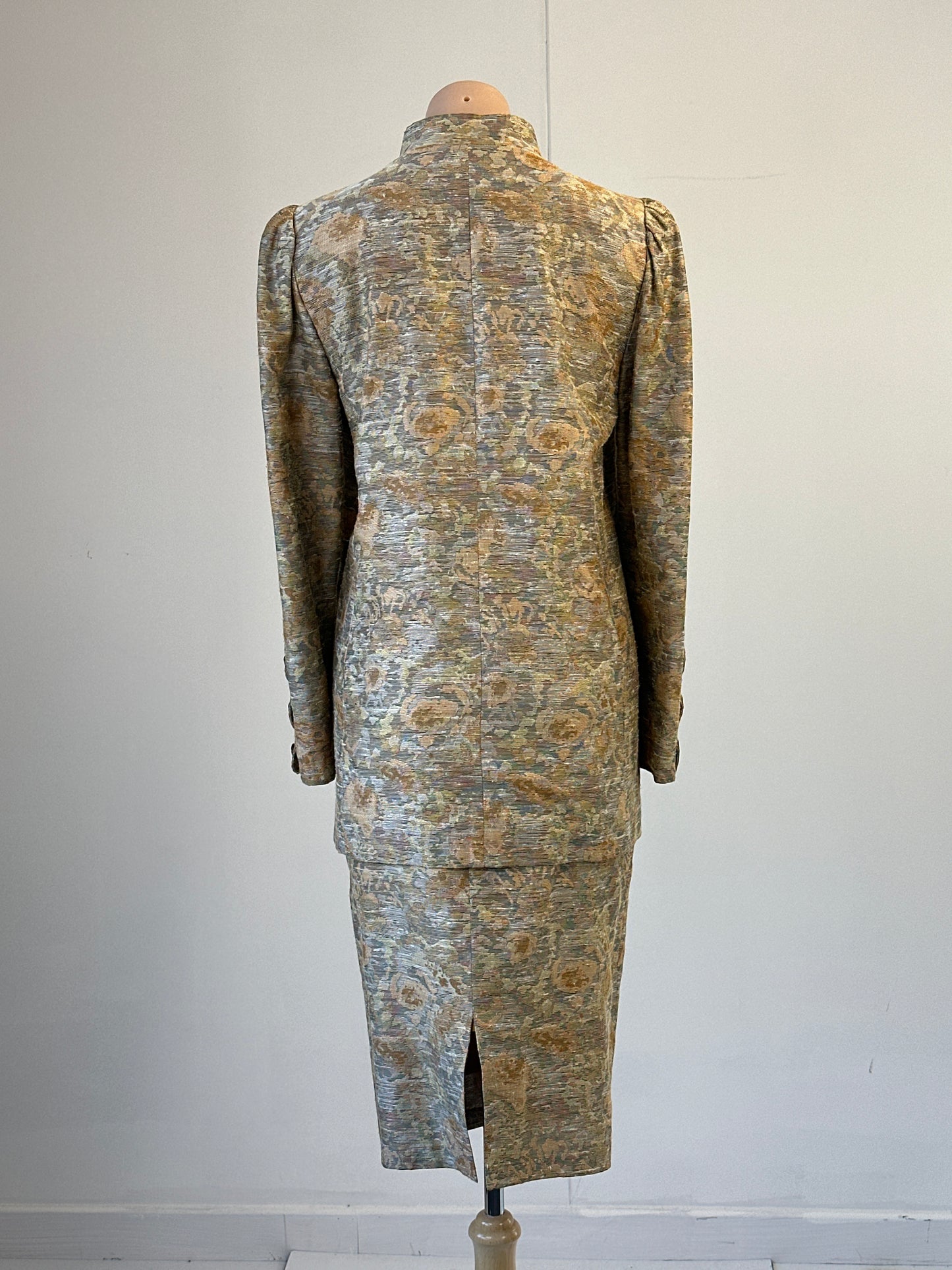 Miss Deb | NZ | vintage 80's | skirt & jacket set | size 10 | midi length | made in NZ