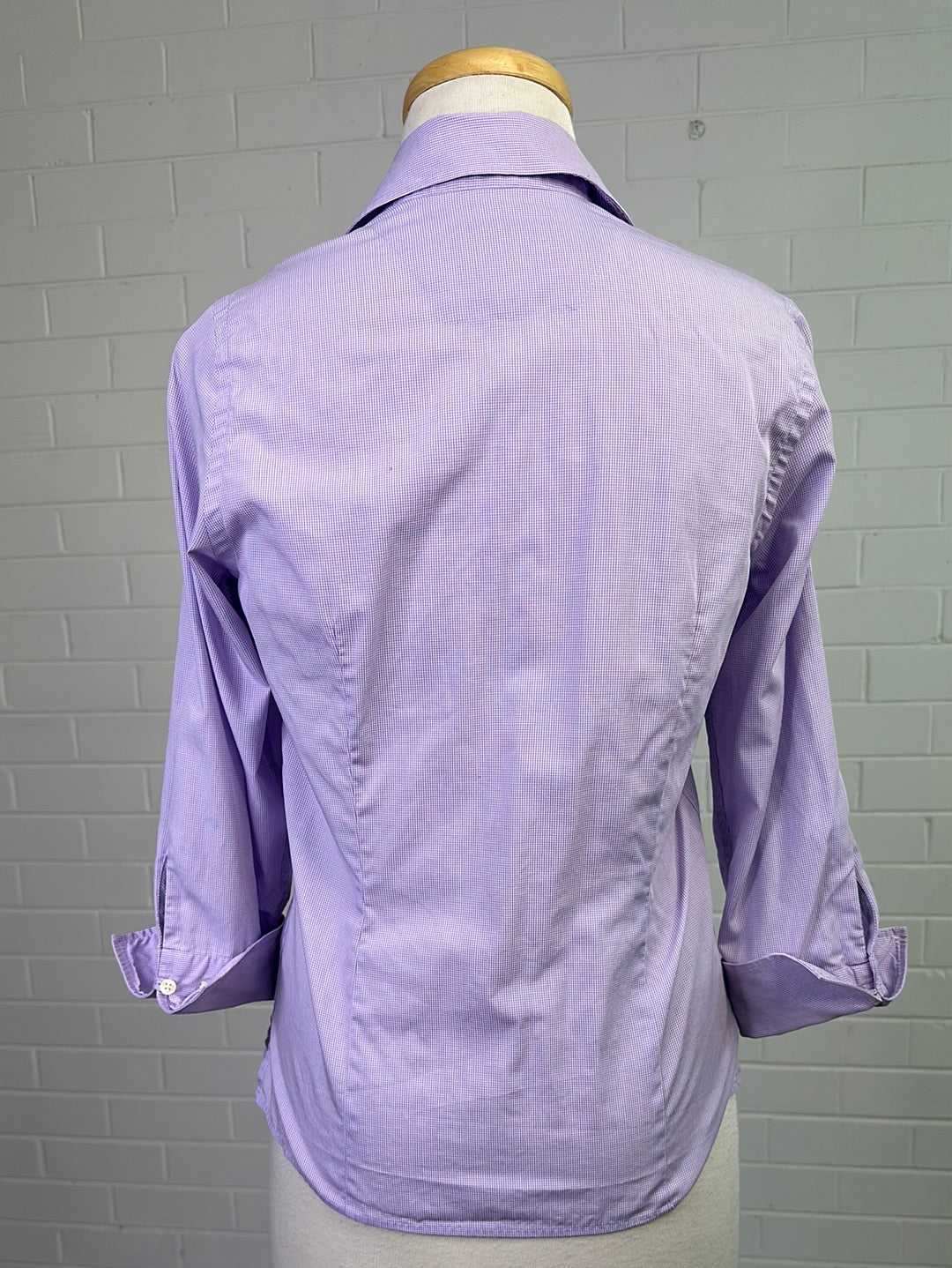 Austen Brothers | London | shirt | size 8 | three quarter sleeve | 100% cotton
