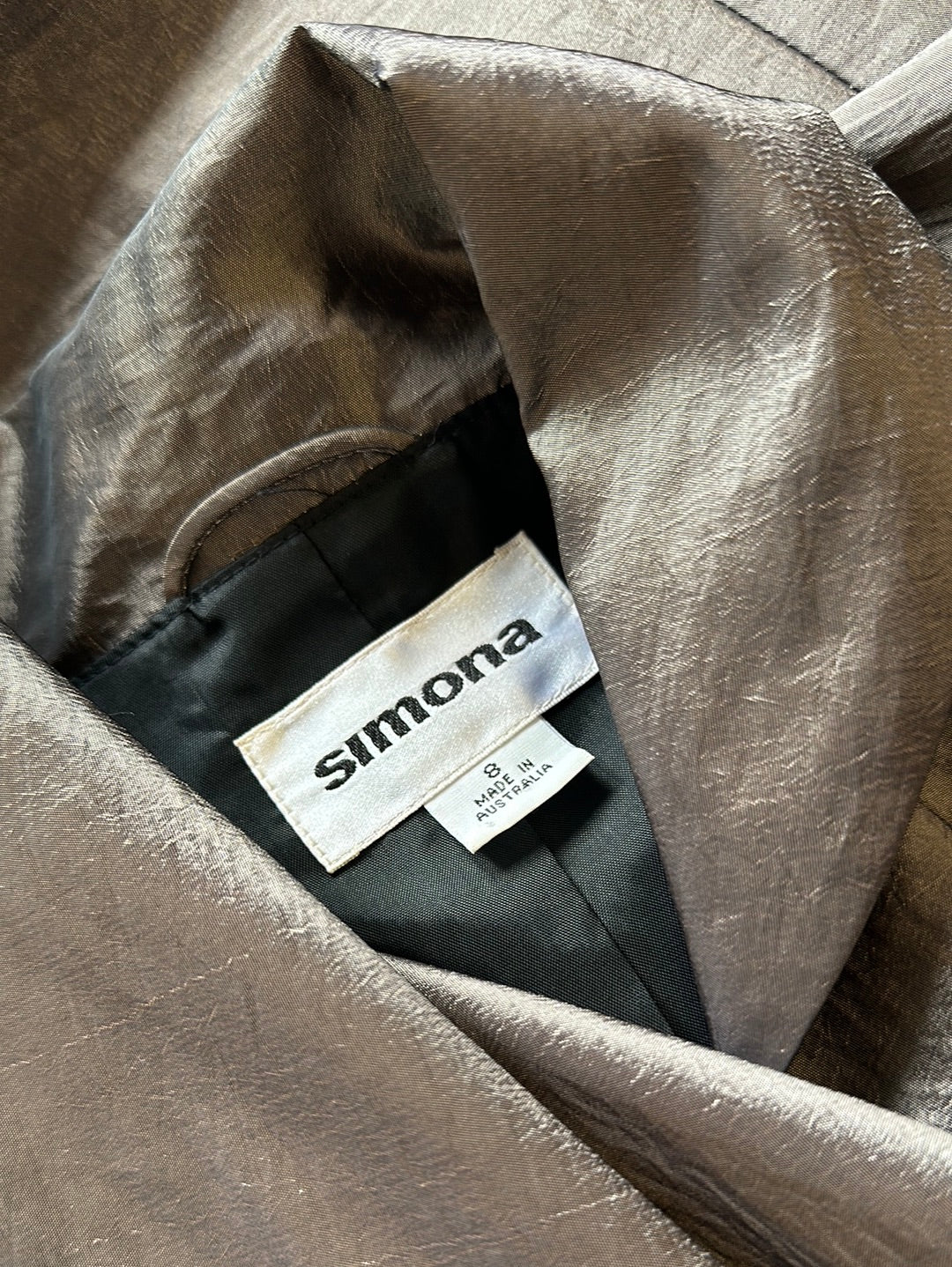 Simona | coat | size 8 | single breasted | made in Australia