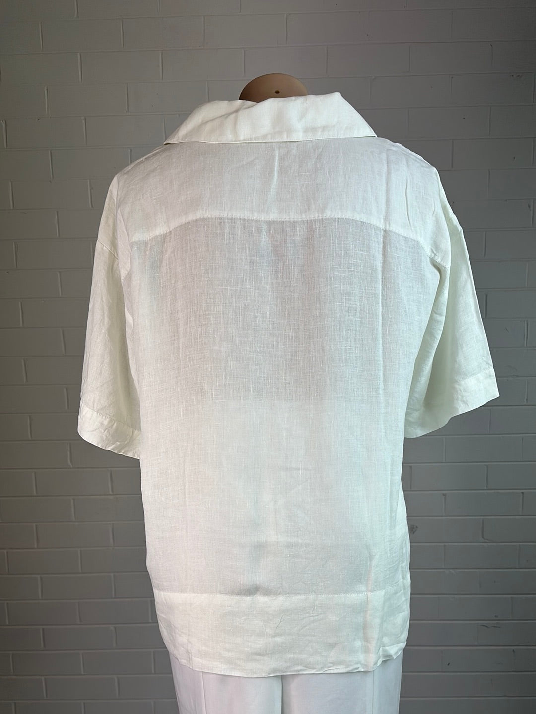 Country Road | shirt | size 14 | elbow length sleeve | 100% organic linen