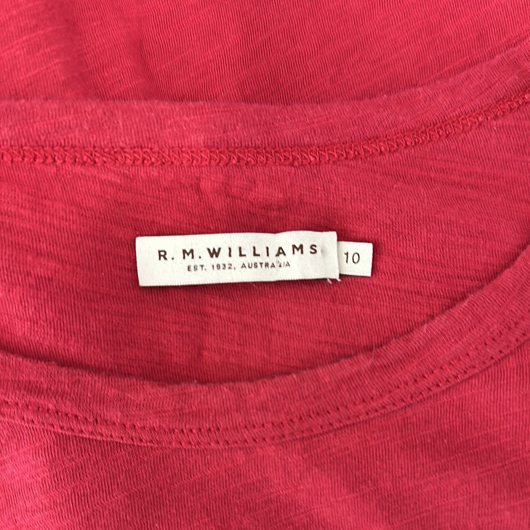 R.M.WILLIAMS | top | size 10 | short sleeve | 100% cotton
