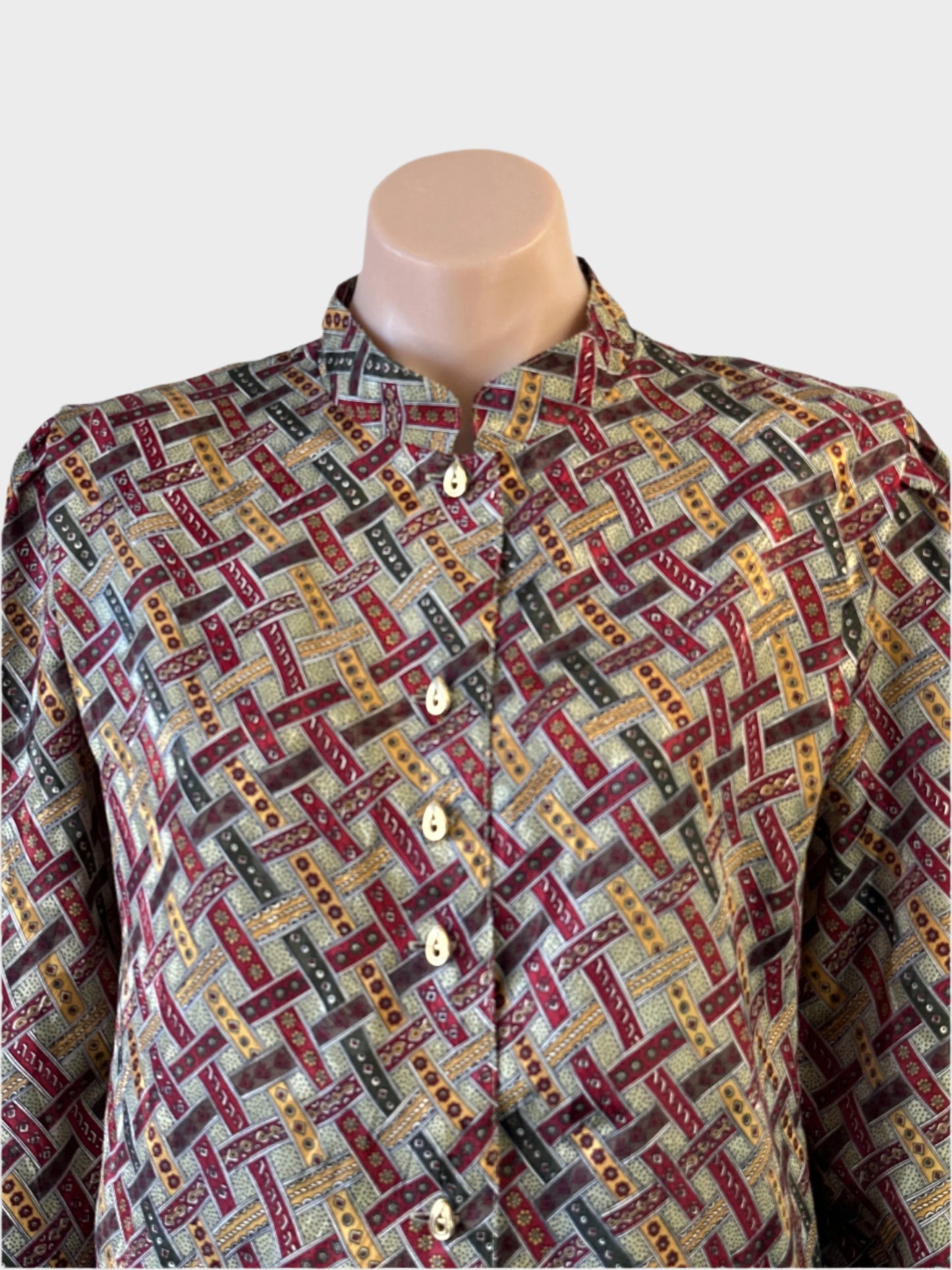 Stitches | vintage 80's | skirt & shirt set | size 14 | length