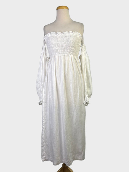 Essentially Linen | dress | size 10 | maxi length | 100% linen | made in Australia