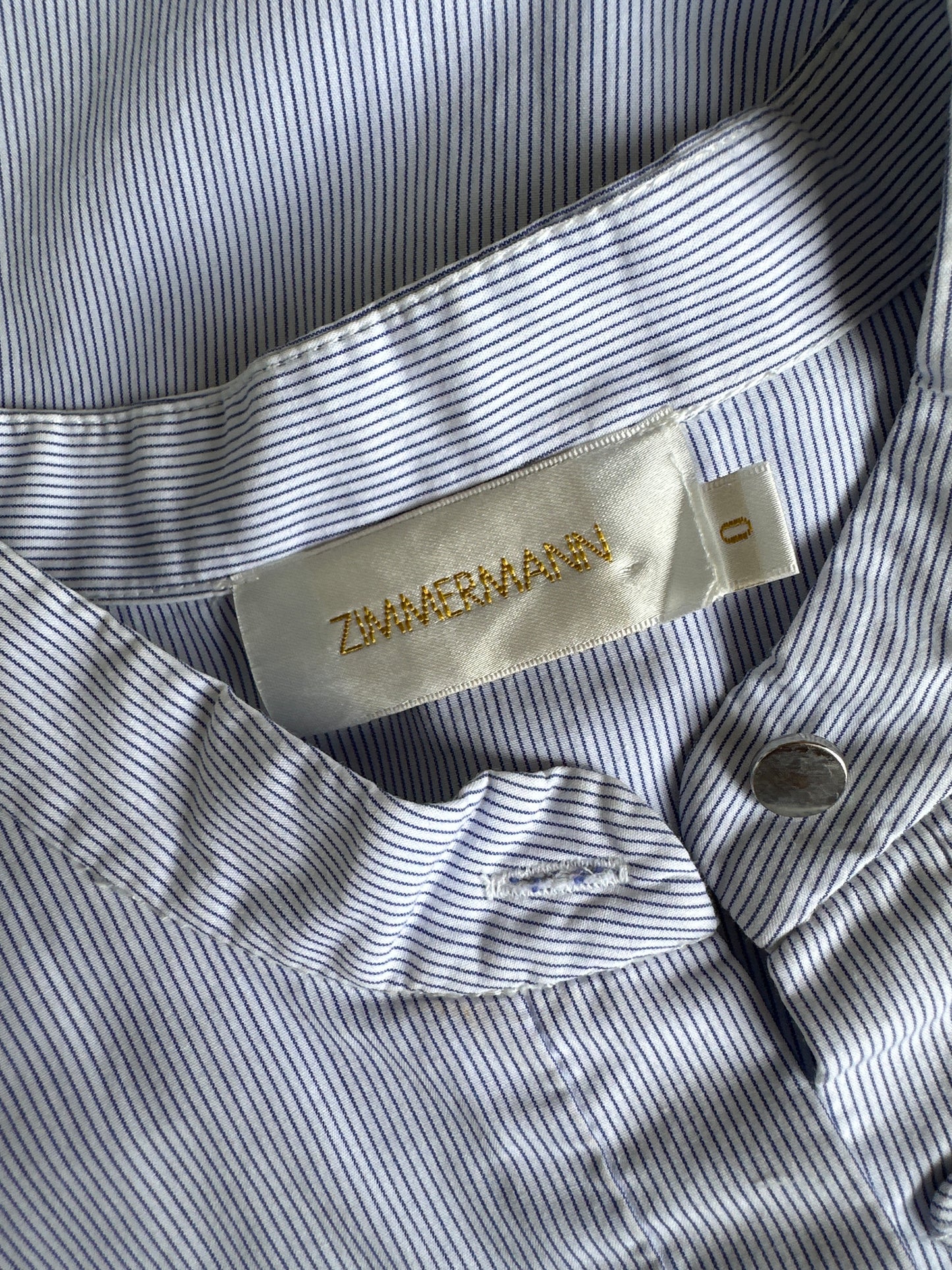 Zimmermann | shirt | size 8 | long sleeve | 100% cotton