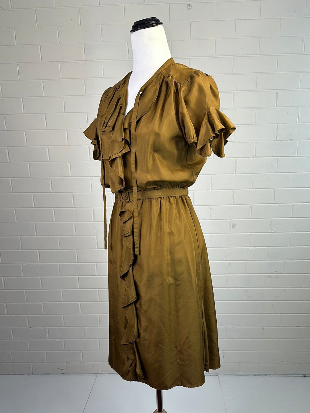 Fleur Wood | dress | size 8 | knee length | 100% silk