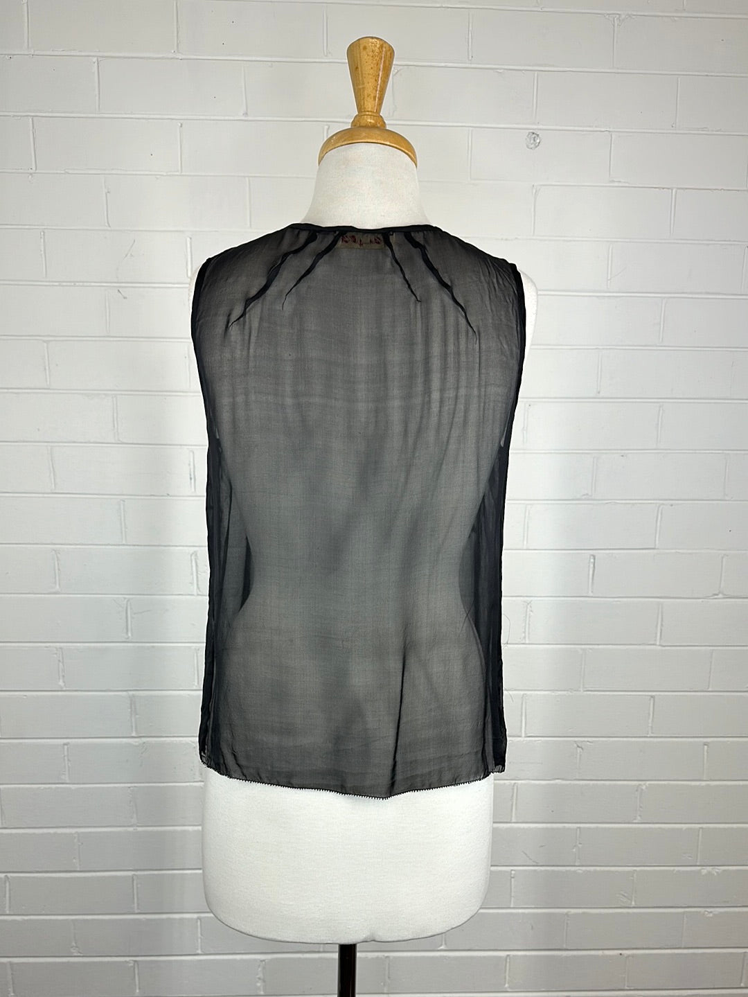 Alannah Hill | top | size 10 | sleeveless | 100% silk