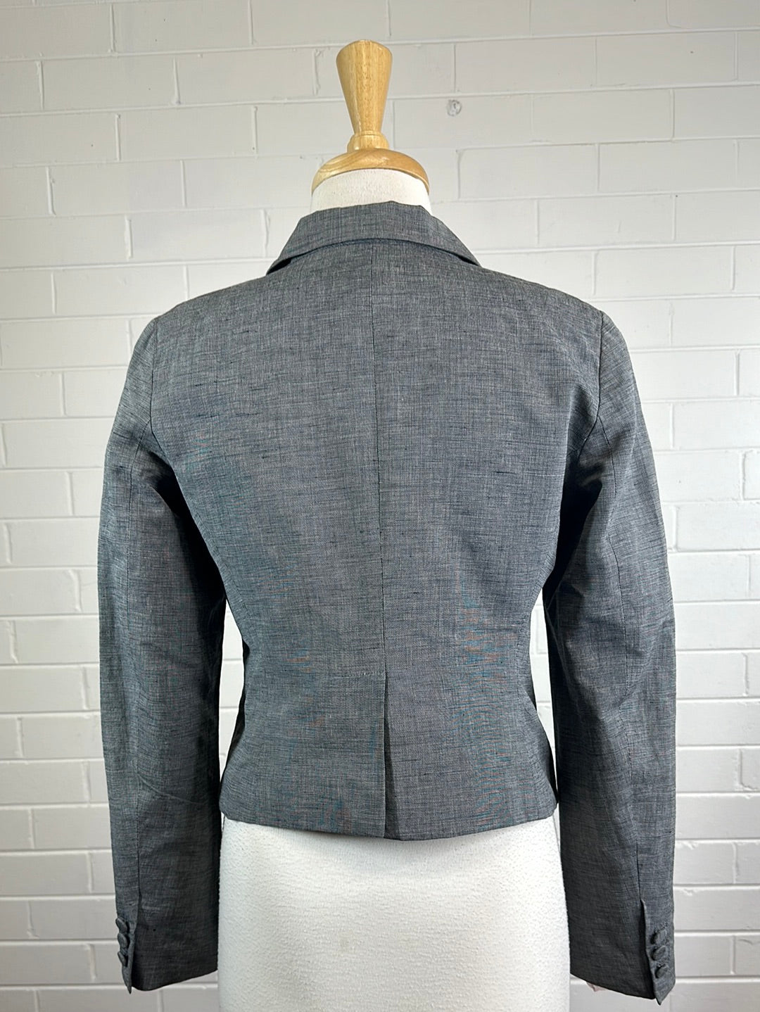 Agnes B | Paris | jacket | size 8 | single breasted | linen cotton blend