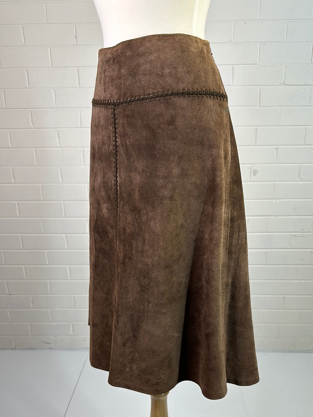 David Lawrence | skirt | size 10 | knee length | leather