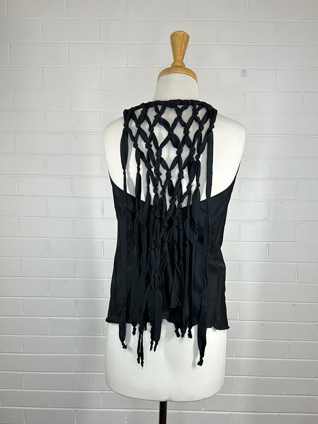 Lisa Brown | top | size 8 | sleeveless | 100% silk