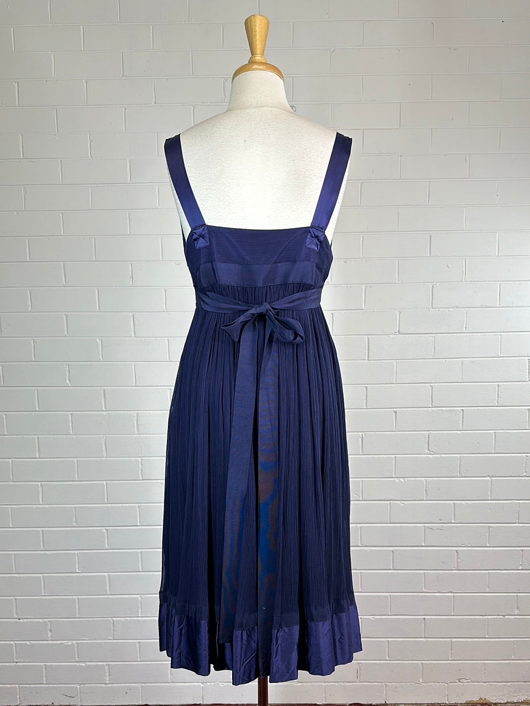 Dusk | vintage 90's | dress | size 12 | midi length | 100% silk