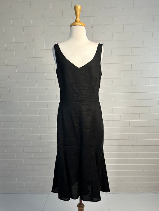 Basque | dress | size 14 | midi length | 100% linen