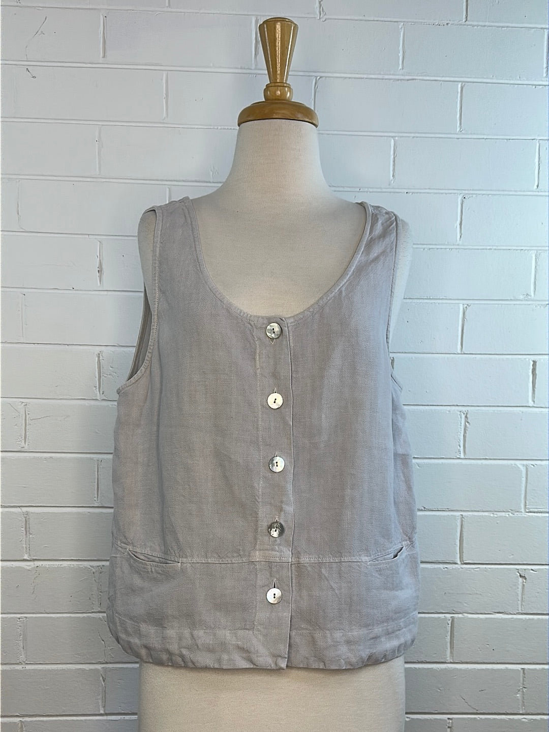 OSKA | Munich | vest | size 14 | single breasted | 100% linen