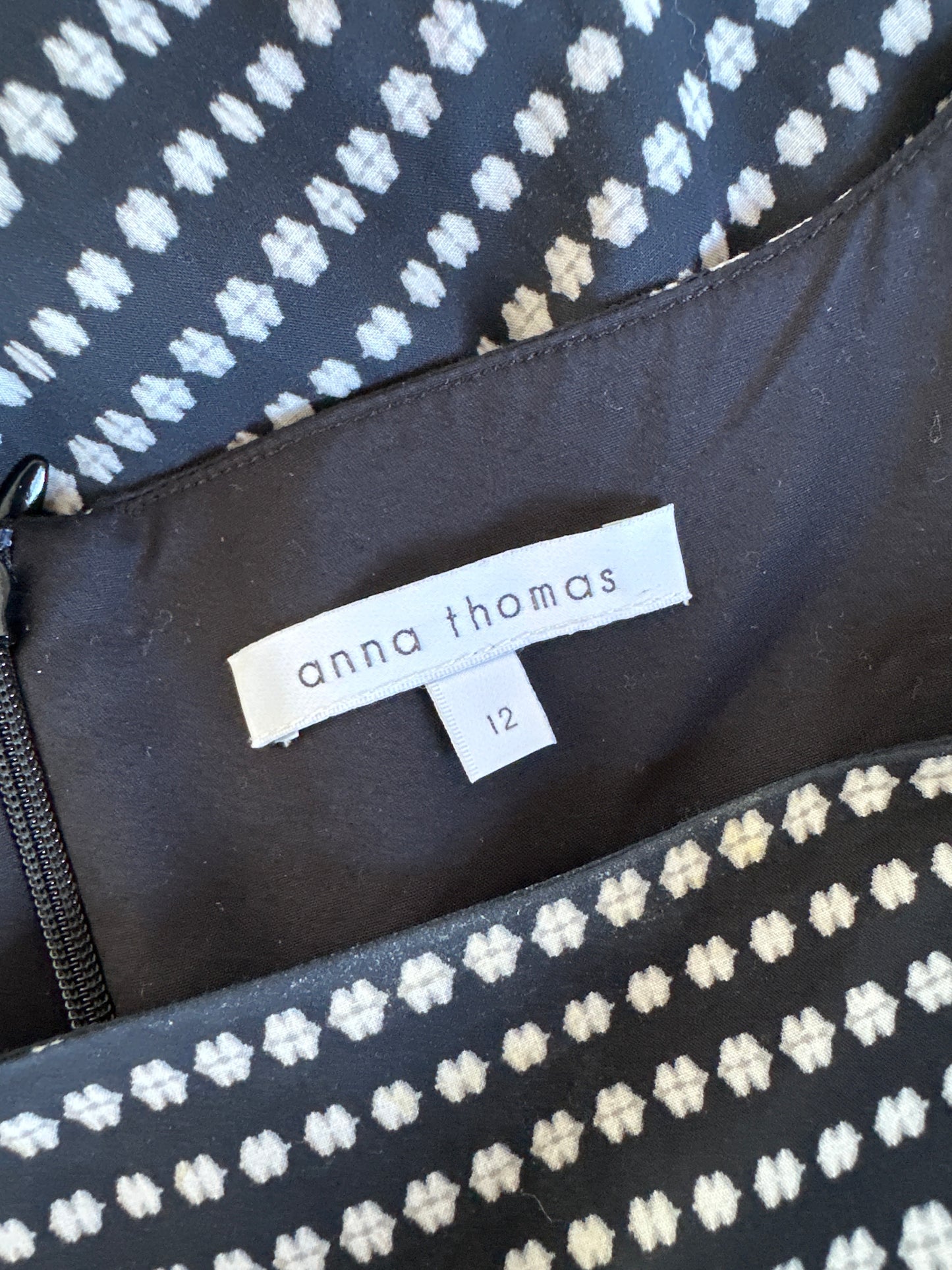 Anna Thomas | dress | size 12 | midi length | 100% cotton