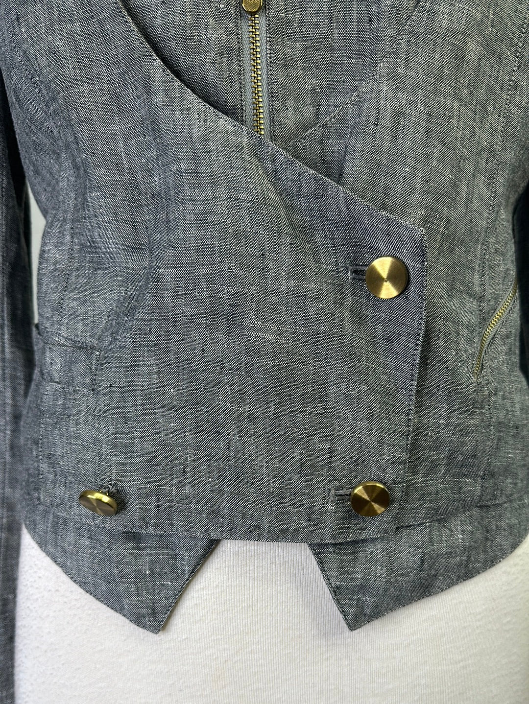 sass & bide | jacket | size 10 | double breasted | 100% linen