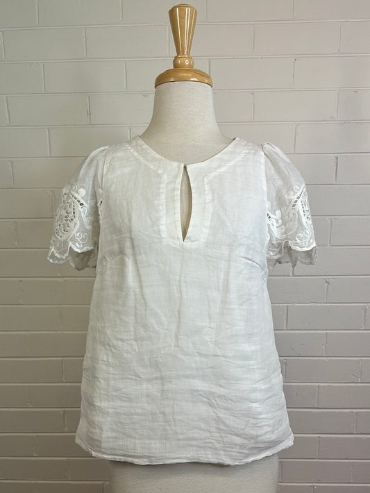 Collette by Collette Dinnigan | top | size 10 | short sleeve | 100% cotton