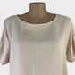 TIRELLI | top | size 16 | short  sleeve | 100% linen