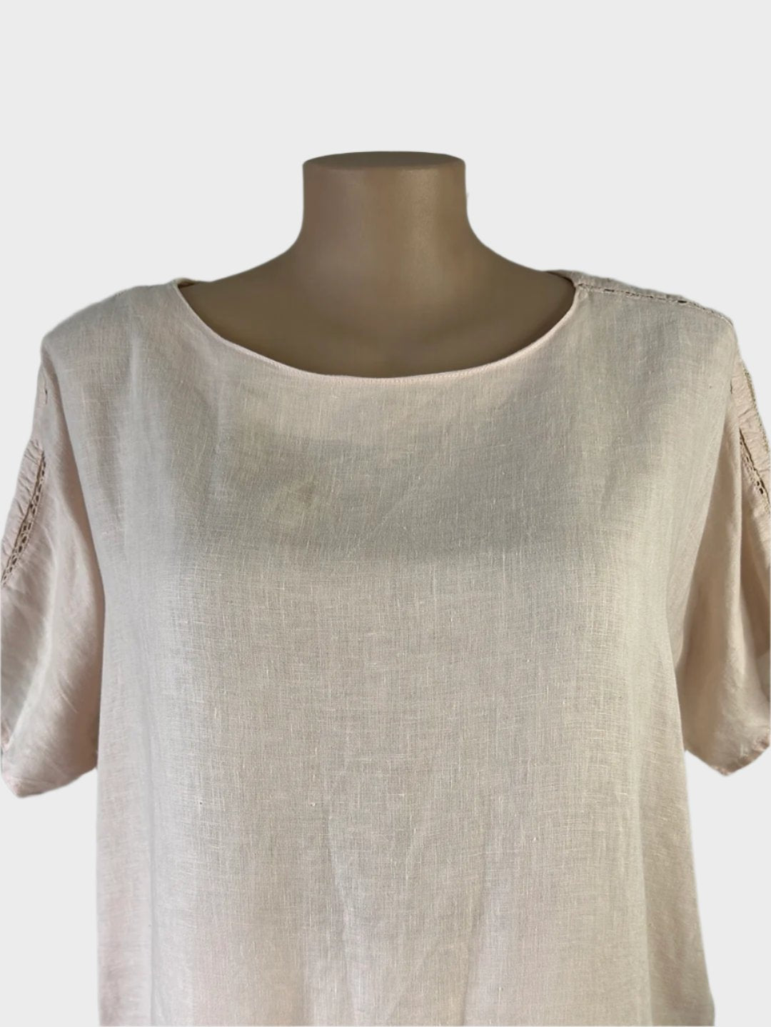 TIRELLI | top | size 16 | short  sleeve | 100% linen