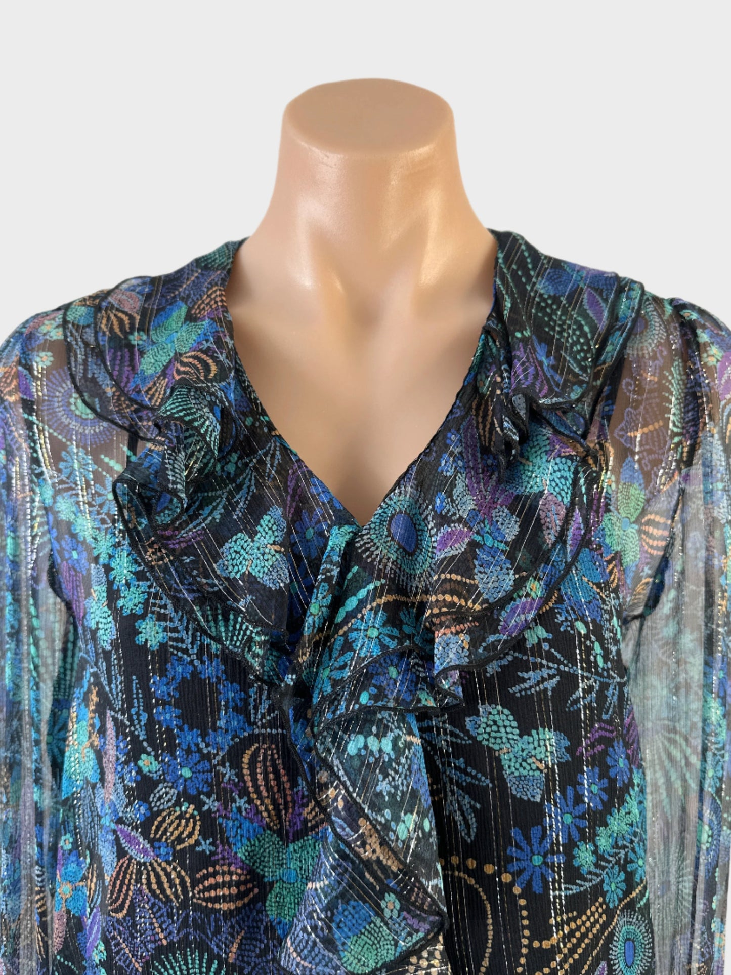 See by Chloé | Paris | top | size 10 | long sleeve | 100% silk