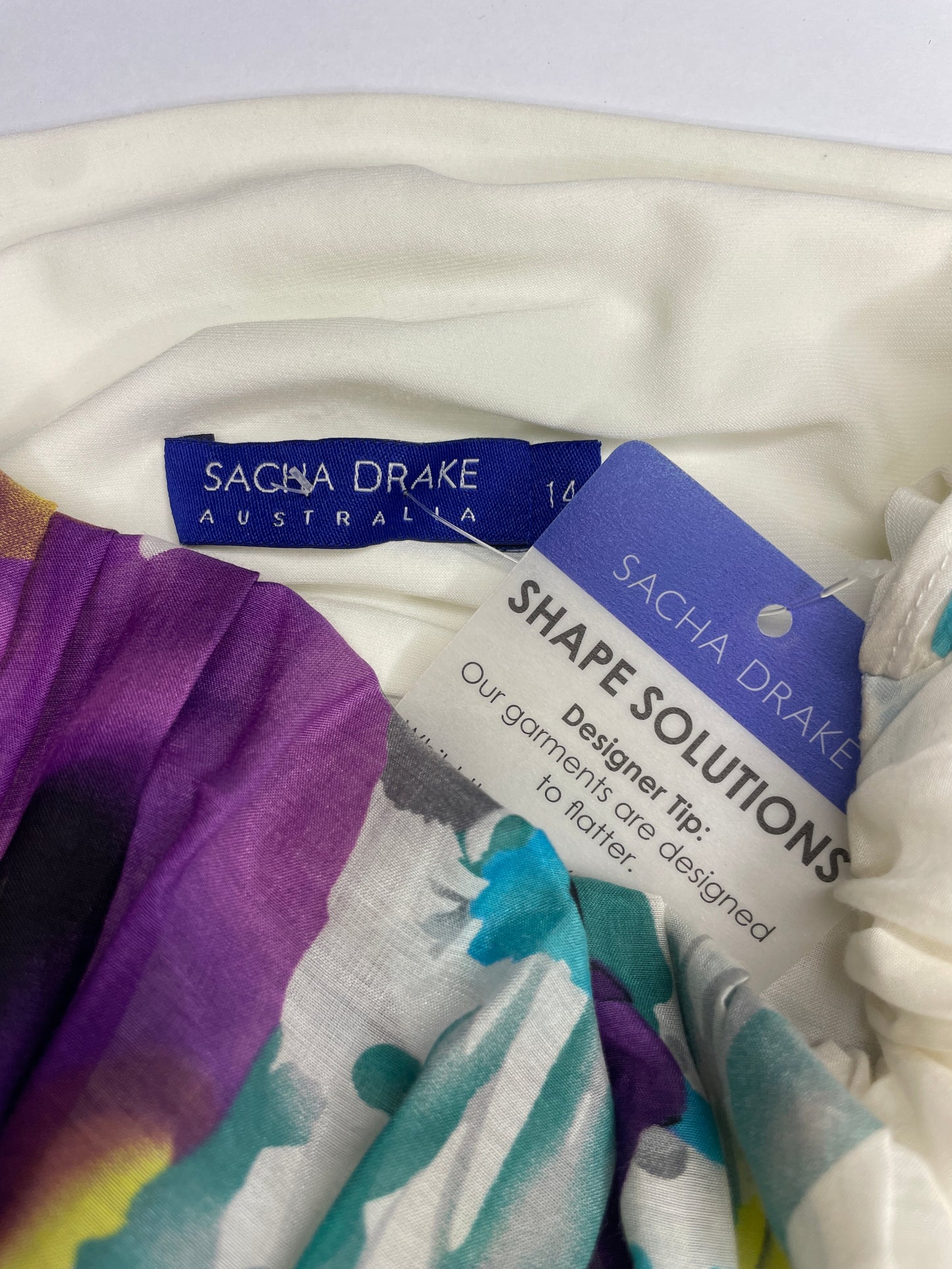 Sacha Drake | dress | size 14 | midi length | silk cotton blend | new with tags | made in Australia 🇦🇺