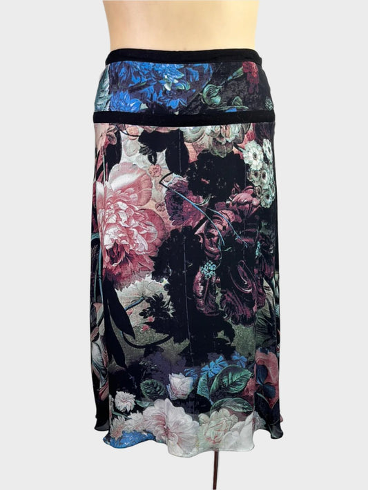 Lisa Ho | skirt | size 14 | midi length | 100% silk | made in Australia 🇦🇺